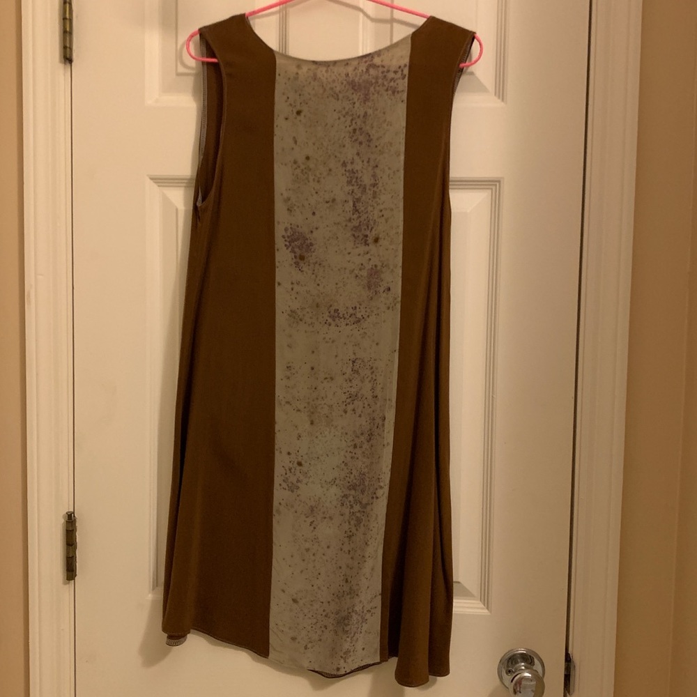 Organic silk dress hand made and hand dyed